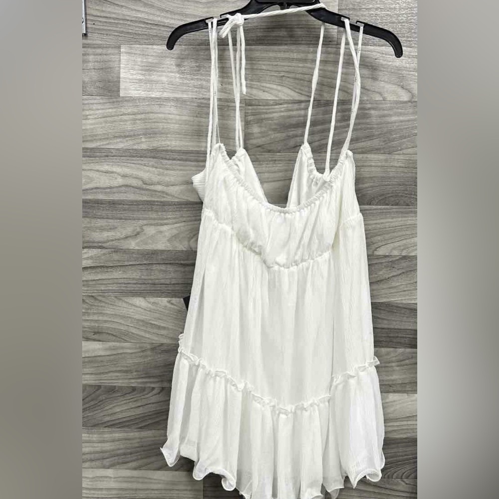 NWT Lulu's White Ruffled Mini Dress - Picture 7 of 10